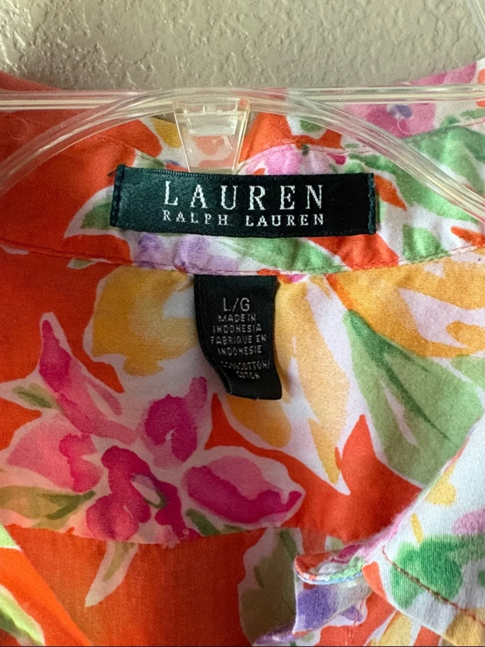 Ralph Lauren Orange Floral Button-Down Shirt - Picture 2 of 5